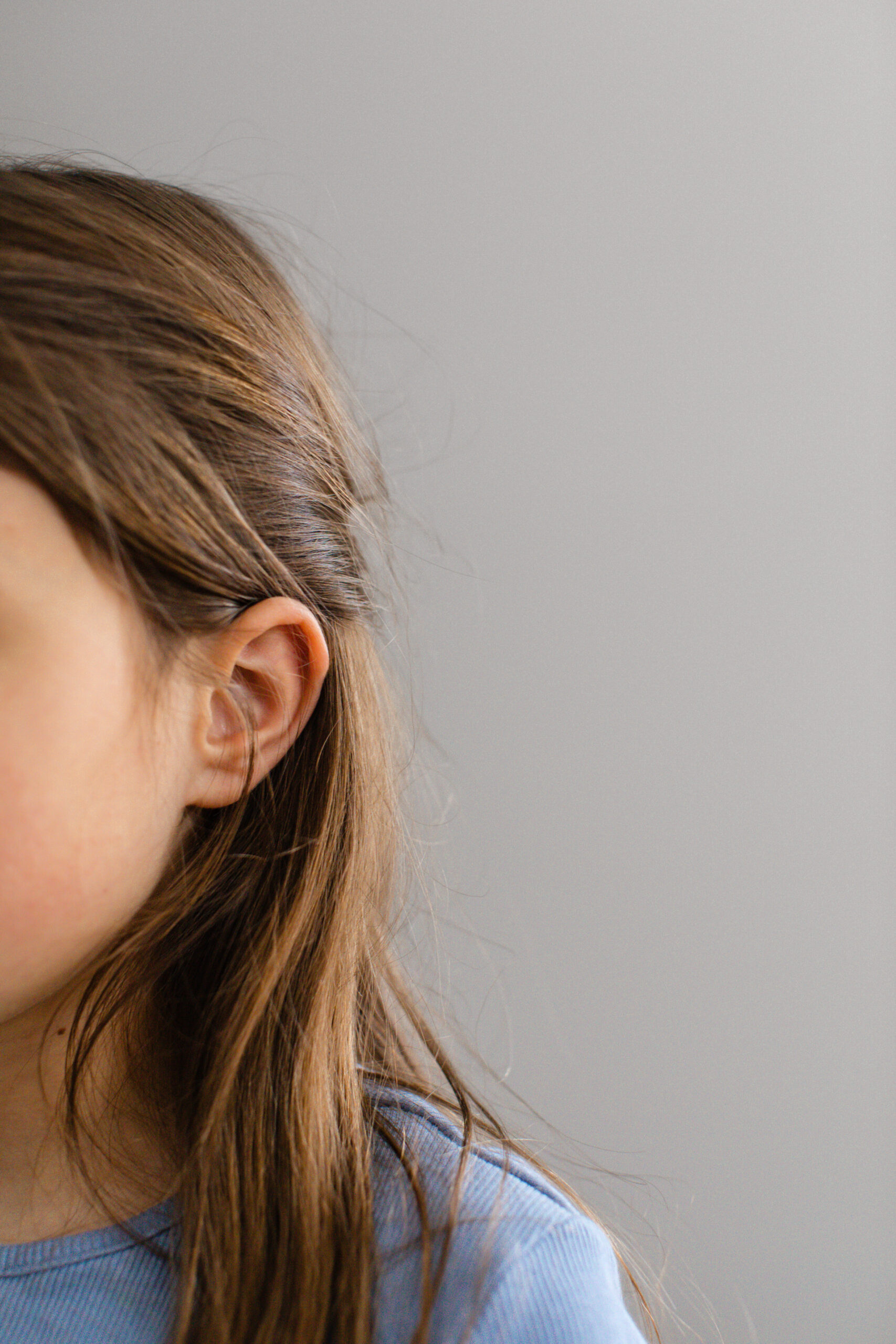 stressed child looking away